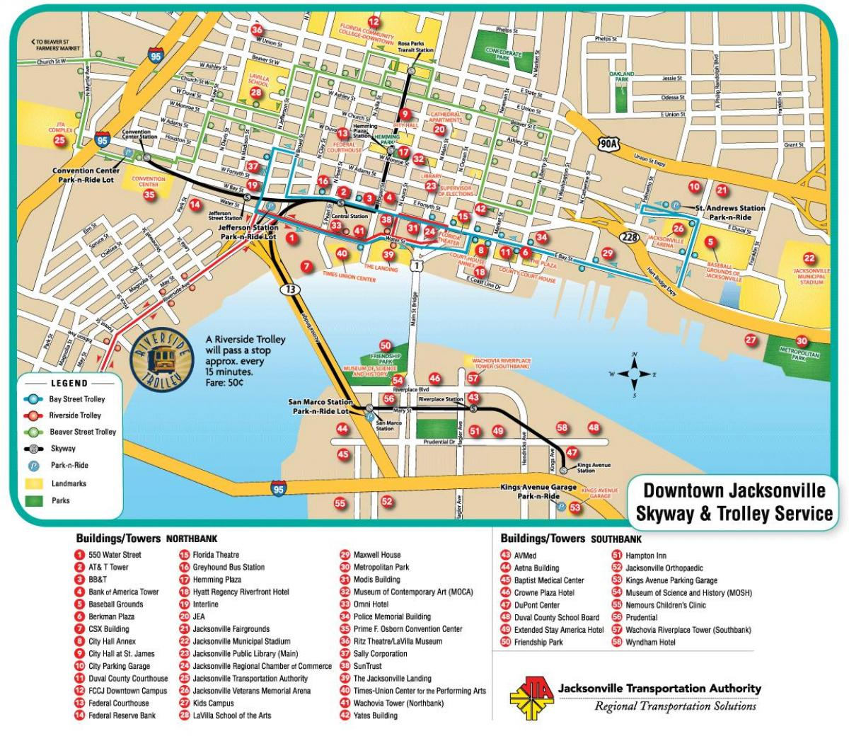Jacksonville Fl Street Map - Jacksonville Florida Street Map - Florida Street Map