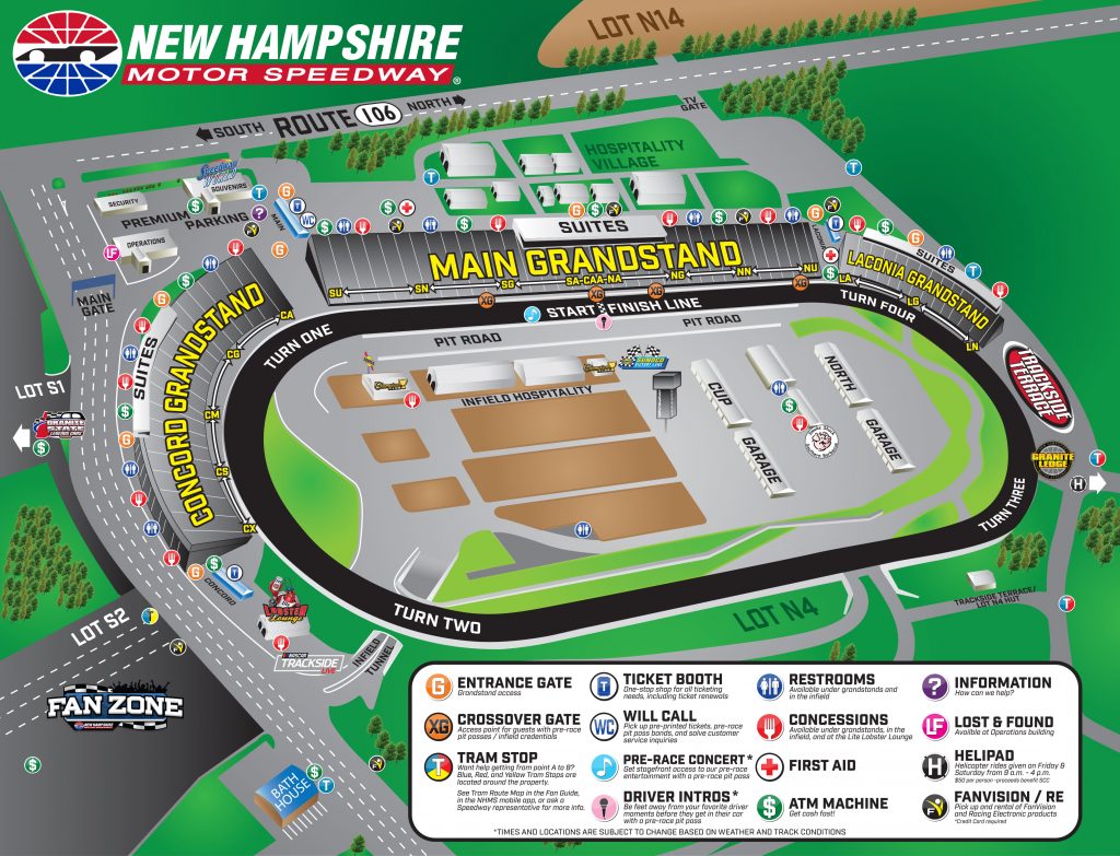 July Facility Map | Trip Planner | Nhms - Texas Motor Speedway Map ...