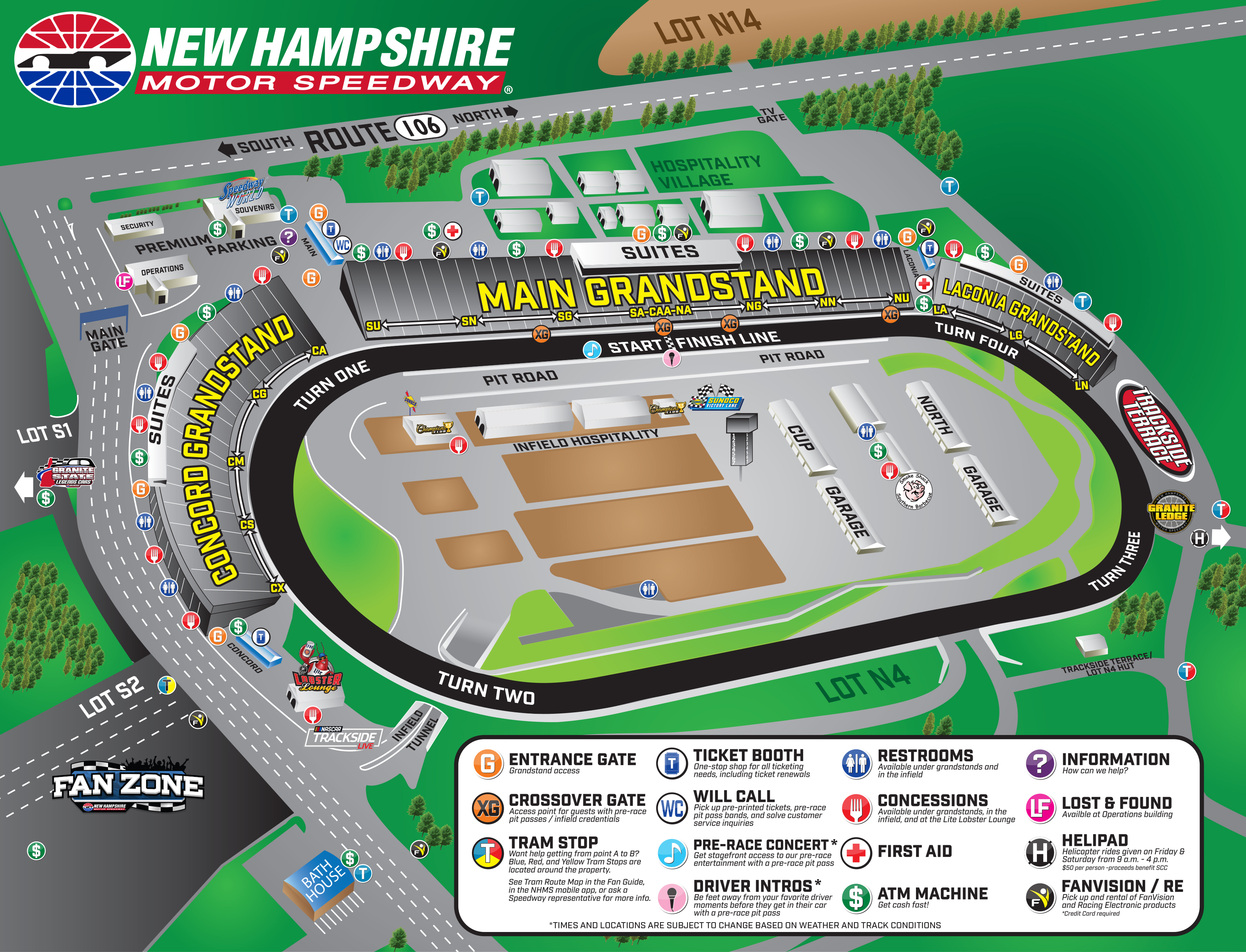 July Facility Map | Trip Planner | Nhms - Texas Motor Speedway Parking Map