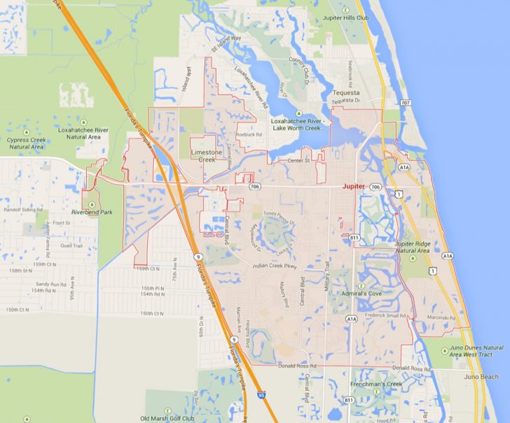 Jupiter Florida Map - Google Maps Jupiter Florida - Printable Maps