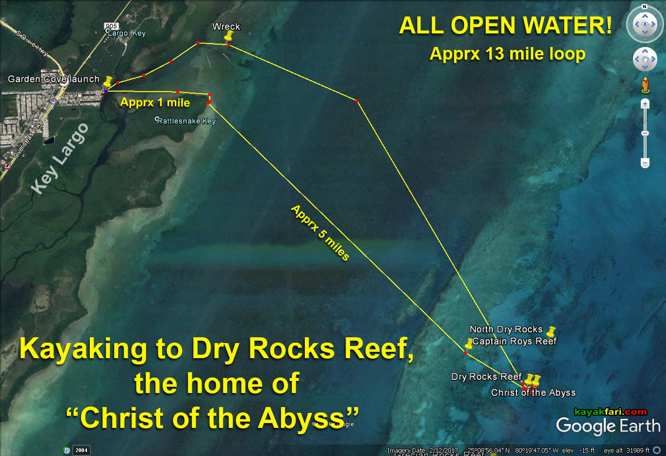 Kayaking To Dry Rocks Reef – A Pilgrimage To Find The “Christ Of The - Florida Keys Snorkeling Map