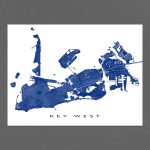 Key West Map Print Key West Florida Keys Art Key West Decor | Etsy   Florida Keys Map Art
