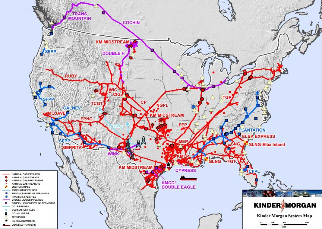 Kinder Morgan: How Appealing Is This Pipeline Giant&amp;#039;s Dividend Going - Kinder Morgan Pipeline Map Texas