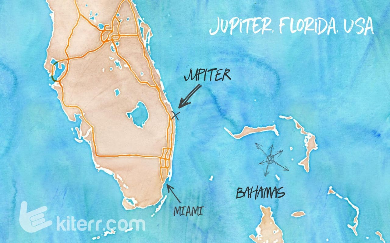 Kiterr Kitespots Map Jupiter Florida Usa 17 Jupiter Florida Map - Where Is Jupiter Florida On The Map