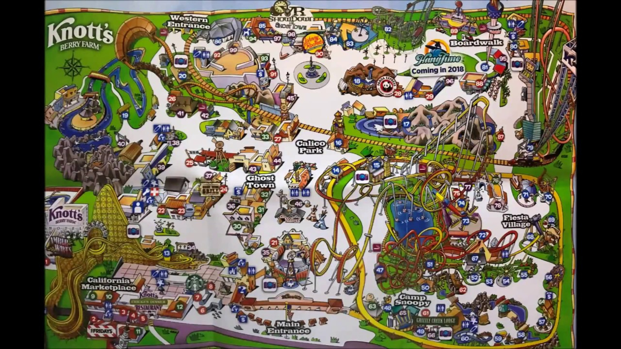 Knott&amp;#039;s Berry Farm Maps Over The Years! Video #2 - See Video #3 Its - Knotts Berry Farm Map California