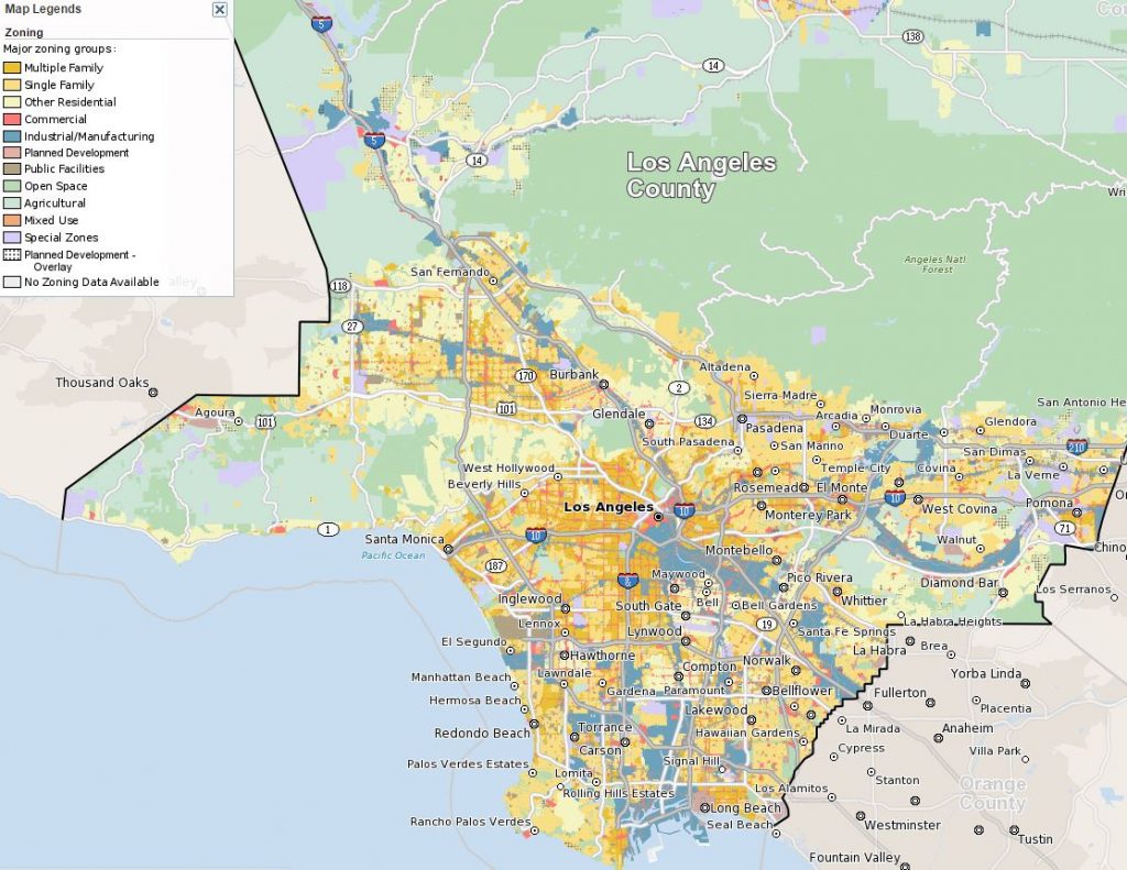 La Zoning Map Large Map With Map Of Malibu California Area - Klipy ...