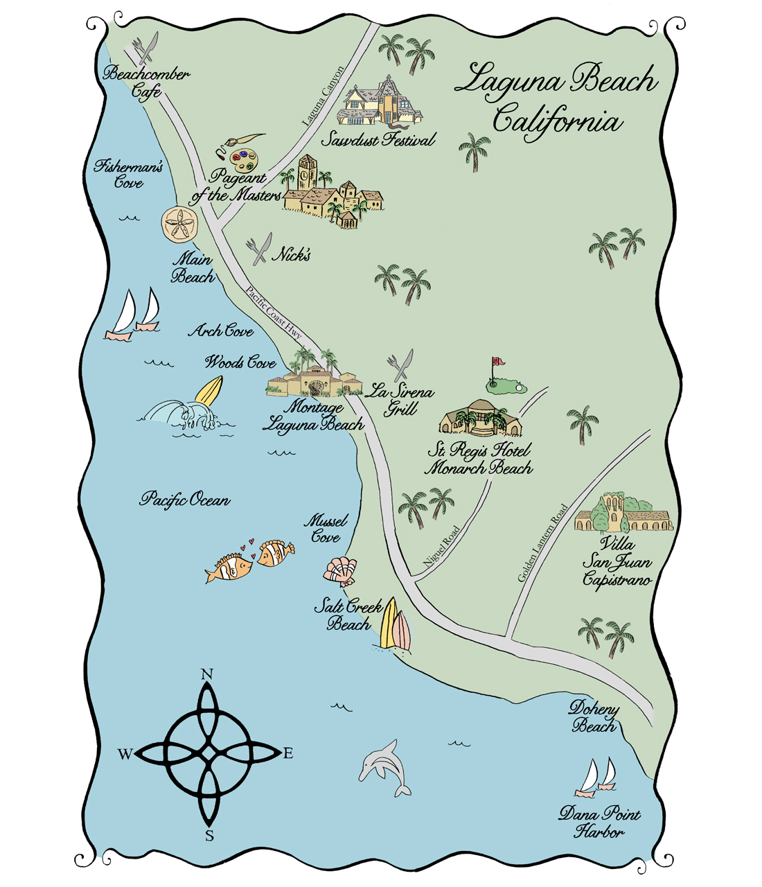 Laguna Beach California Map - Klipy - Laguna Beach California Map