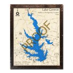 Lake Conroe, Texas 3D Wooden Map | Framed Topographic Wood   Map Of Lake Conroe Texas