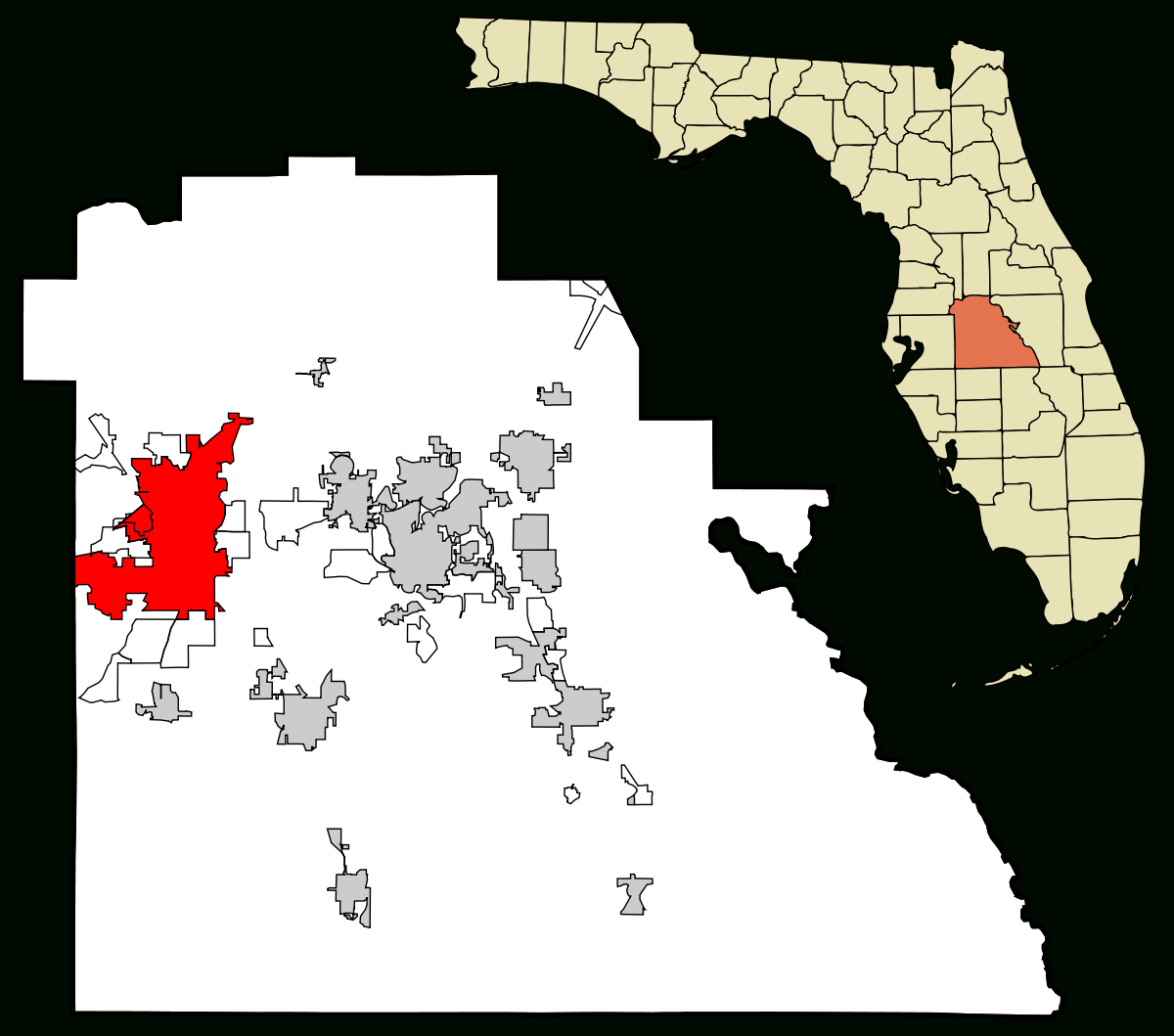 Lakeland, Florida - Wikipedia - Sun City Florida Map