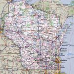 Large Administrative Map Of Wisconsin State With Roads Highways And   Wisconsin Road Map Printable