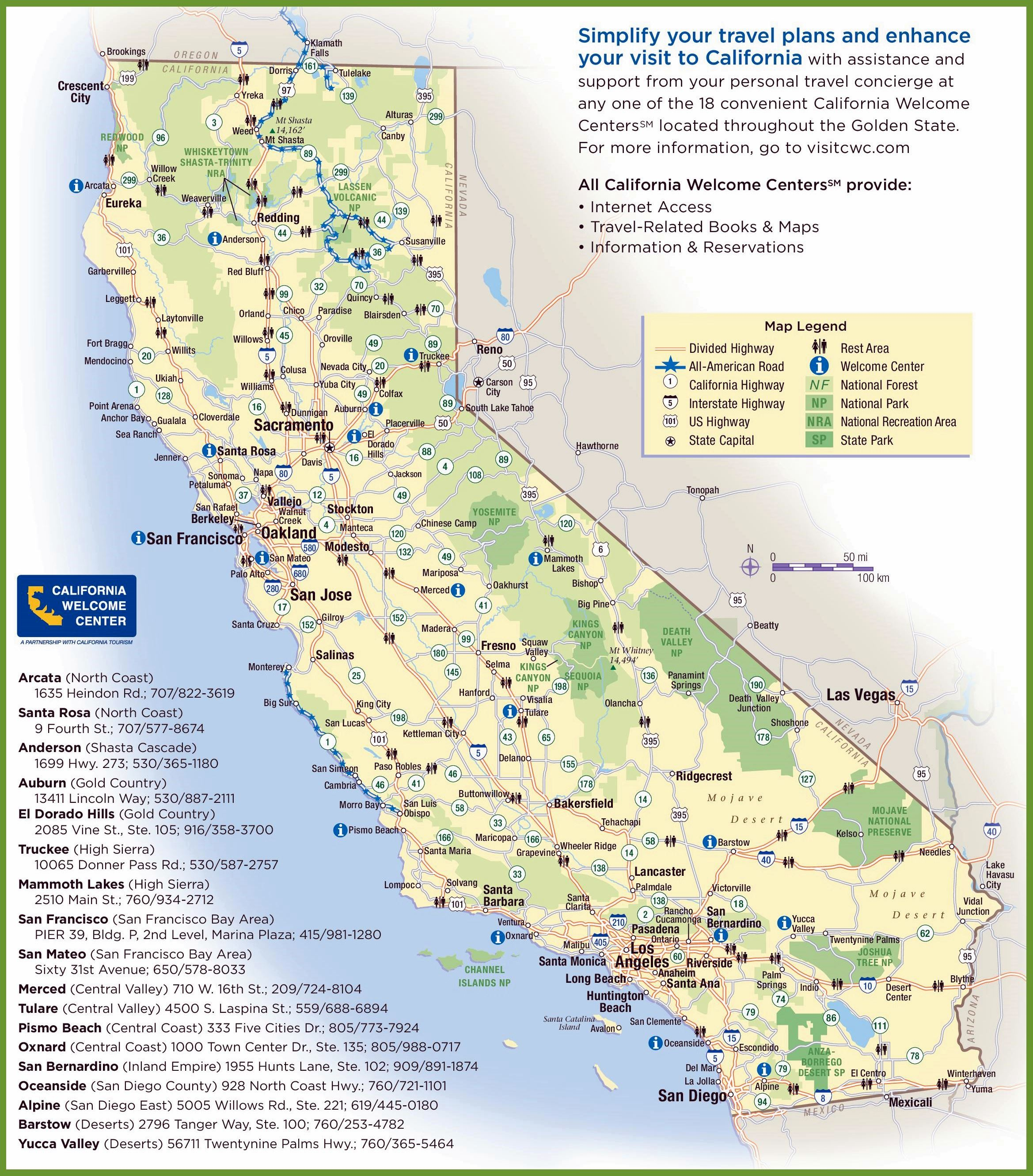 Large California Maps For Free Download And Print | High-Resolution - Large Map Of California