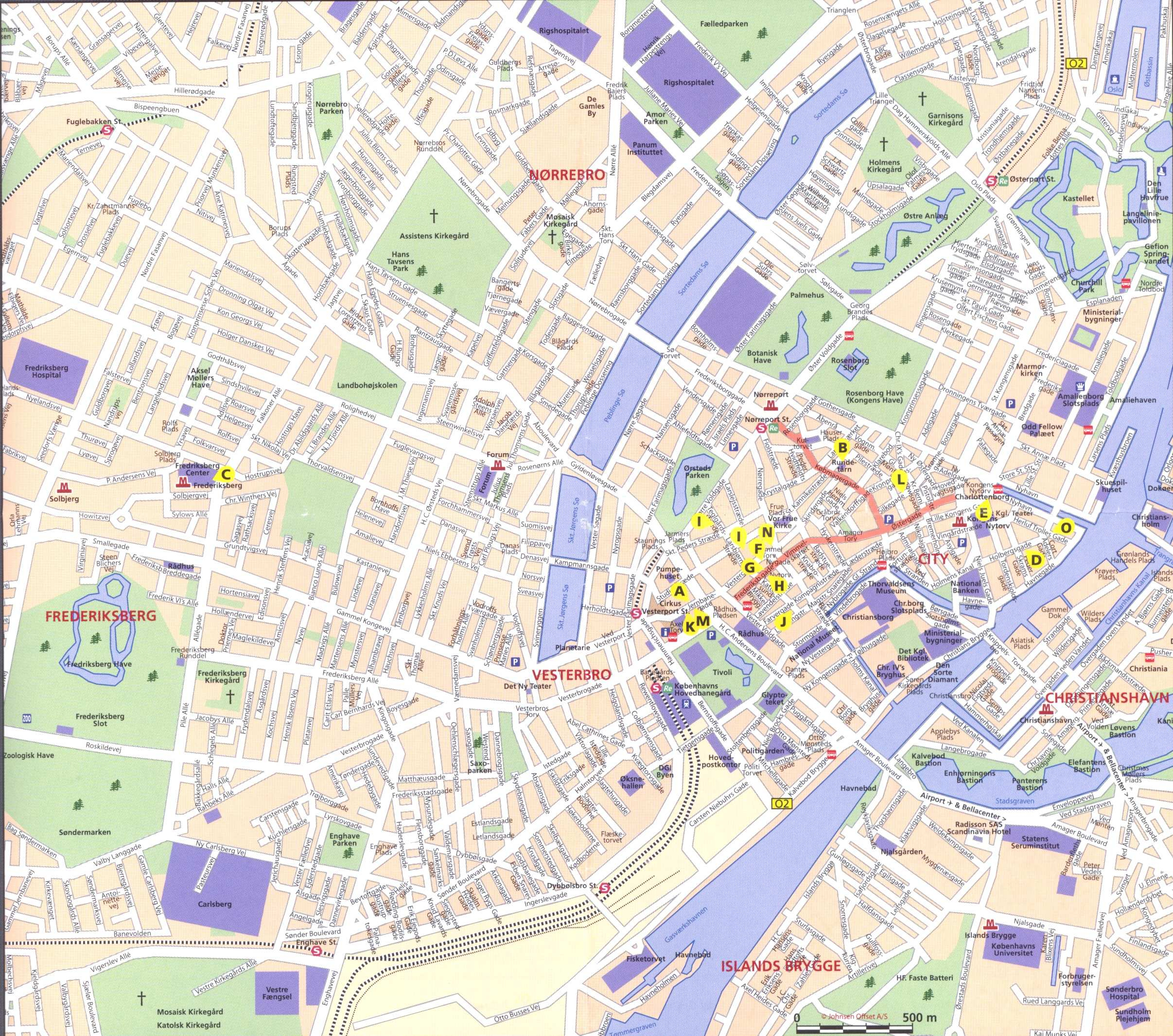 Large Copenhagen Maps For Free Download And Print | High-Resolution - Copenhagen Tourist Map Printable