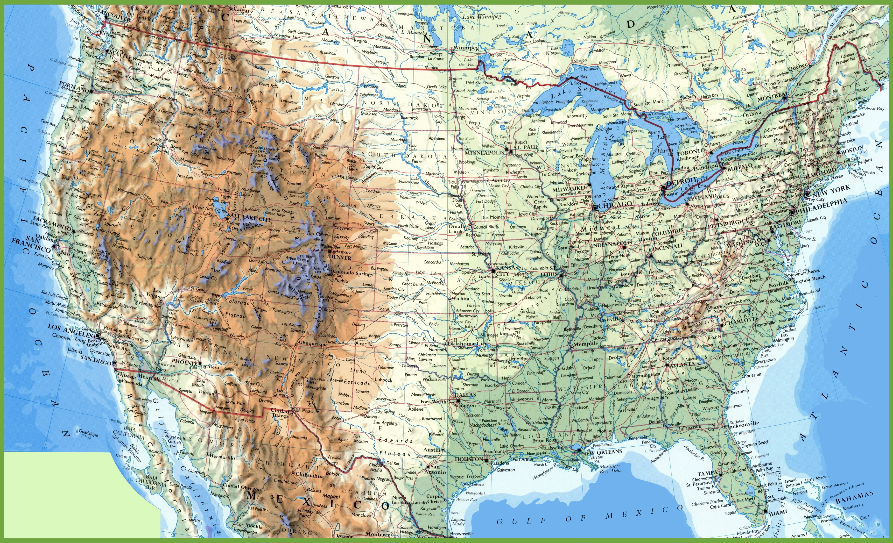 Large Detailed Map Of Usa With Cities And Towns - Large Printable Us Map