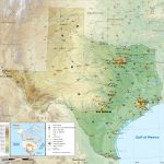 Large Detailed Physical Map Of The State Of Texas With Roads   Large Texas Map