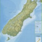 Large Detailed South Island New Zealand Map   New Zealand South Island Map Printable