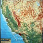 Large Extreme Raised Relief Map Of California And Nevada   California Raised Relief Map