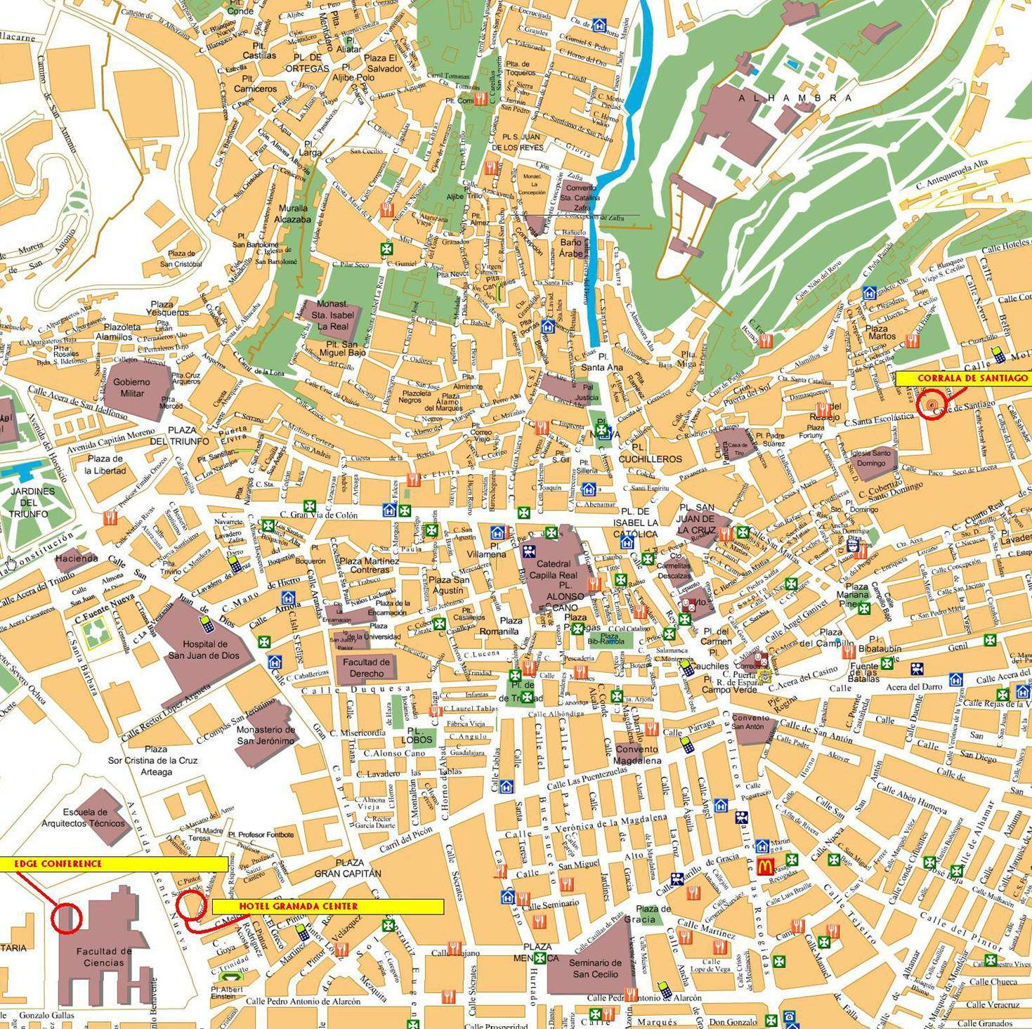 Large Granada Maps For Free Download And Print | High-Resolution And - Printable Street Map Of Nerja Spain