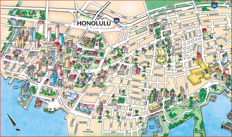 Large Honolulu Maps For Free Download And Print High Resolution Printable Map Of Oahu 