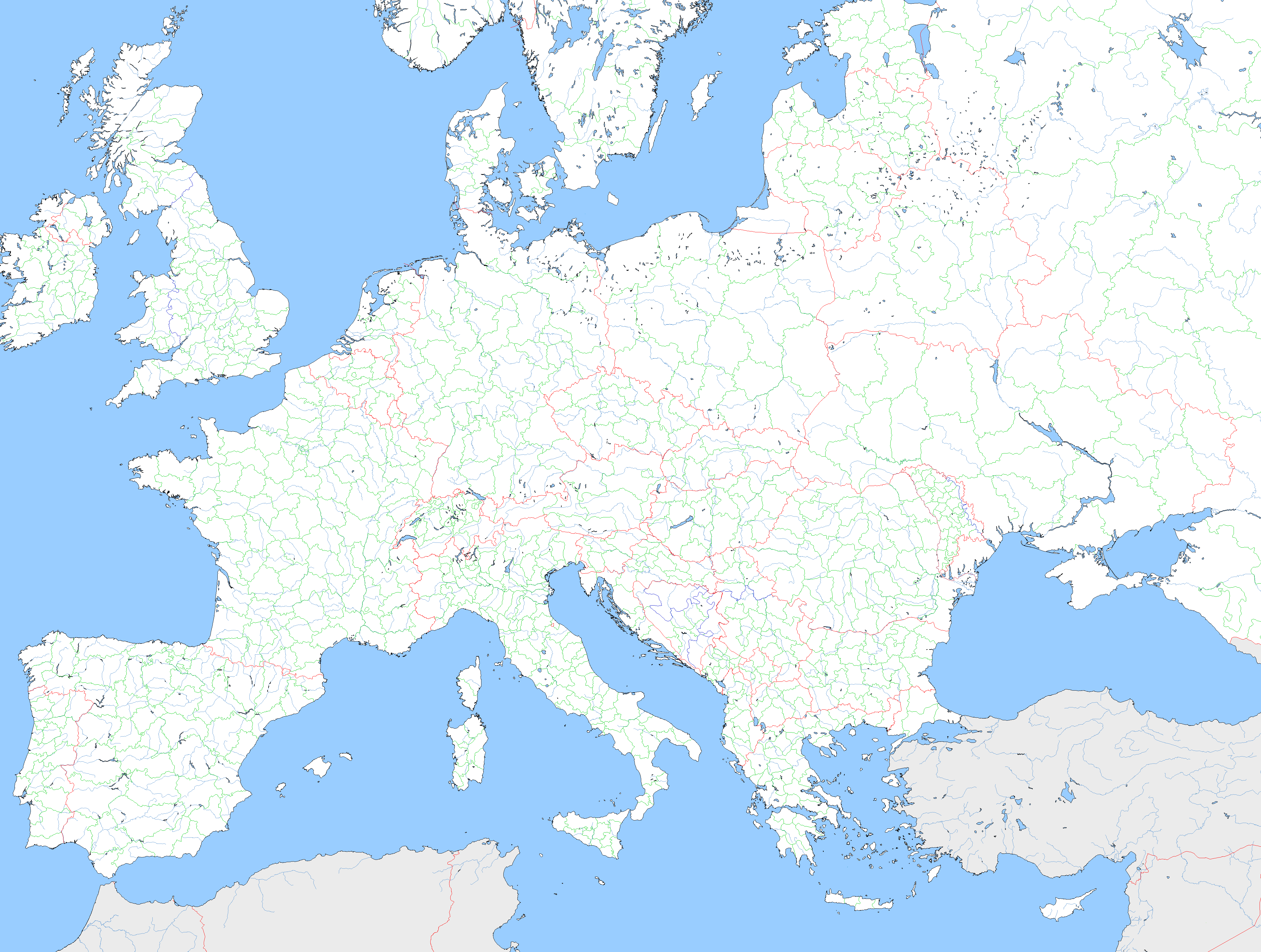 Large Map Europe | Casami - Large Map Of Europe Printable