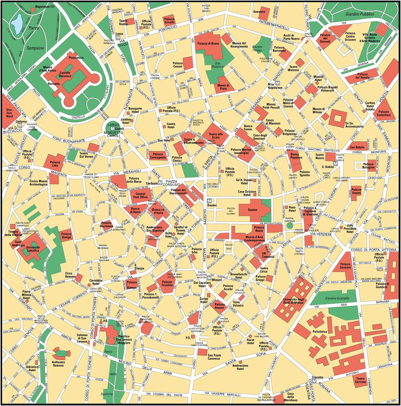 Large Milan Maps For Free Download And Print | High-Resolution And - Printable Map Of Milan City Centre