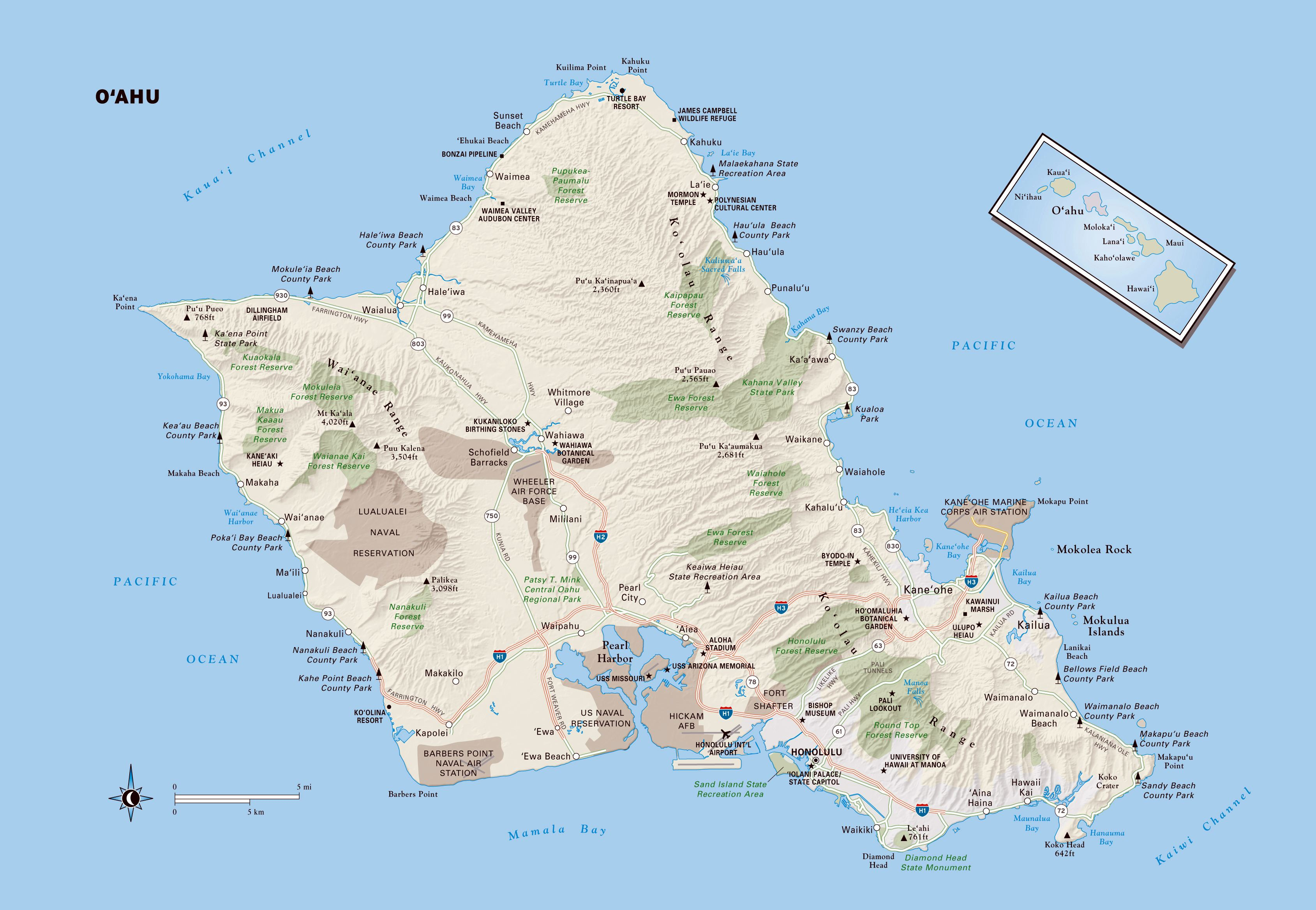 Large Oahu Island Maps For Free Download And Print | High-Resolution - Maui Road Map Printable