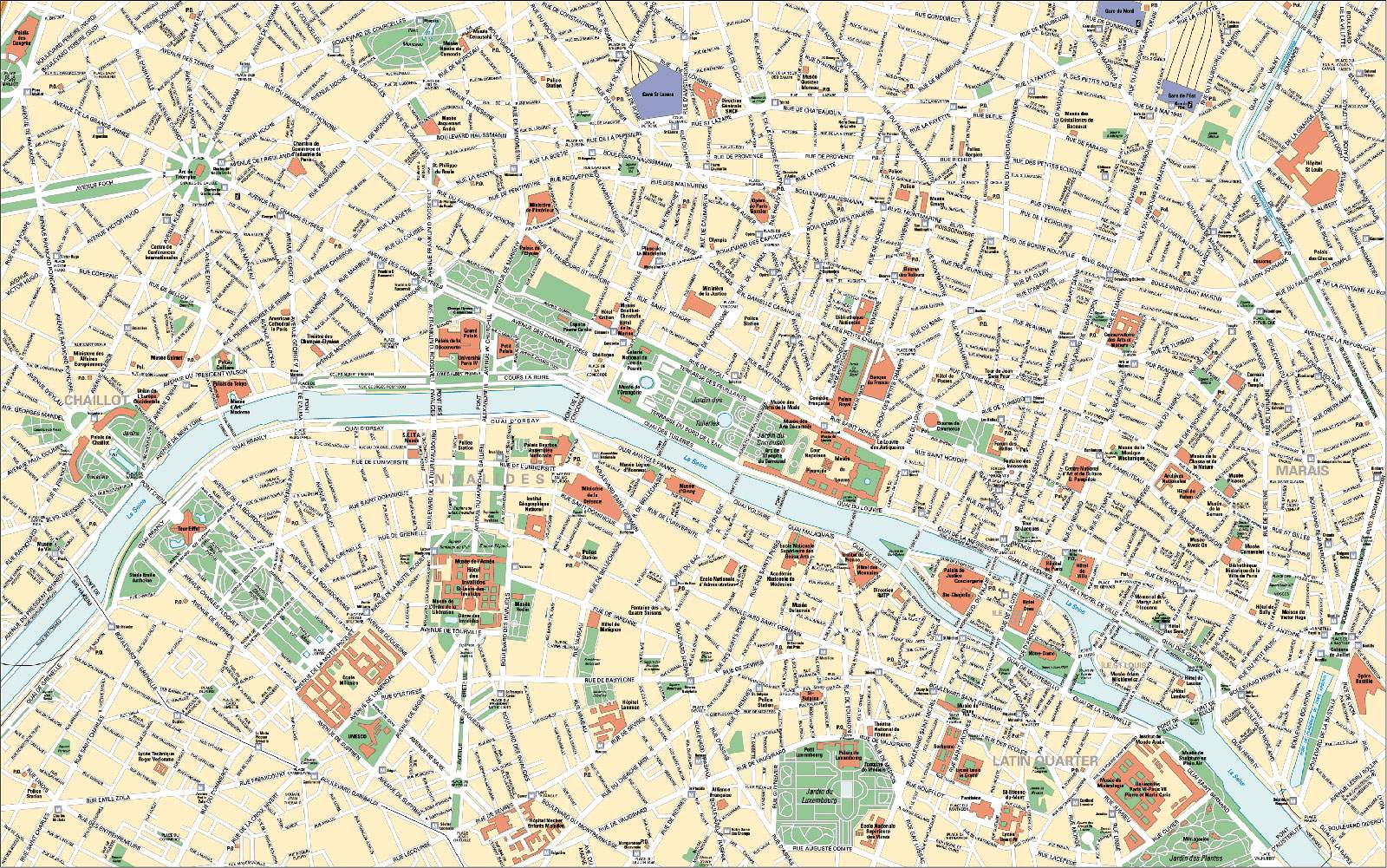 Large Paris Maps For Free Download And Print | High-Resolution And - Paris Street Map Printable