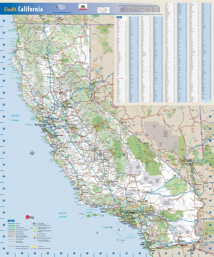 Large Map Of California