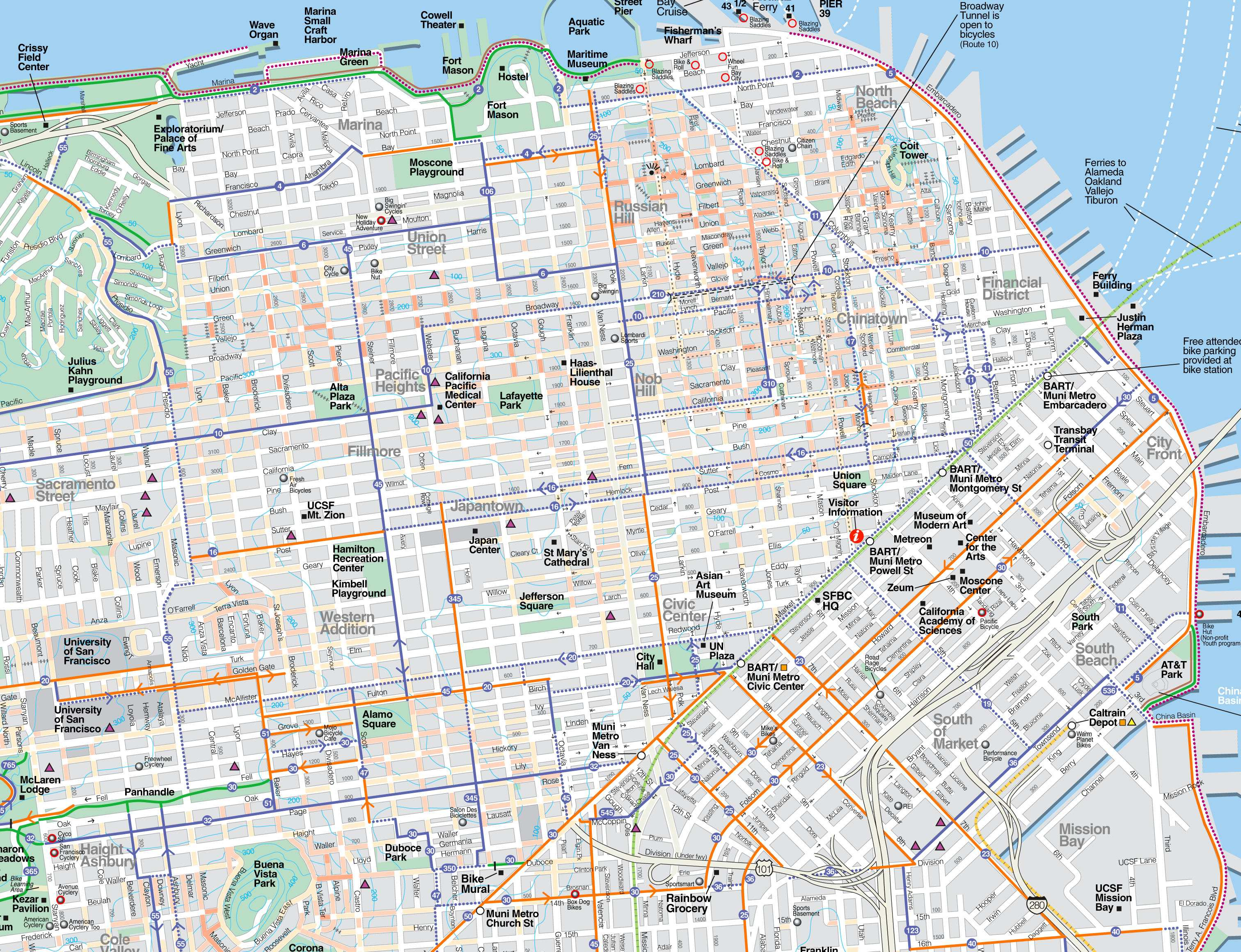 Large San Francisco Maps For Free Download And Print | High - Printable Map Of San Francisco Tourist Attractions
