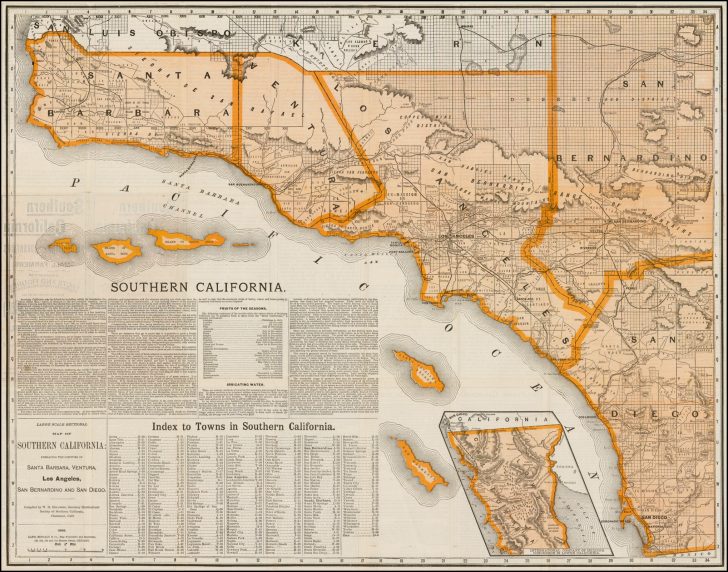 Large Map Of Southern California