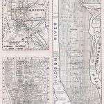 Large Scaled Printable Old Street Map Of Manhattan, New York City   Manhattan City Map Printable