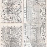 Large Scaled Printable Old Street Map Of Manhattan, New York City   Printable New York Street Map