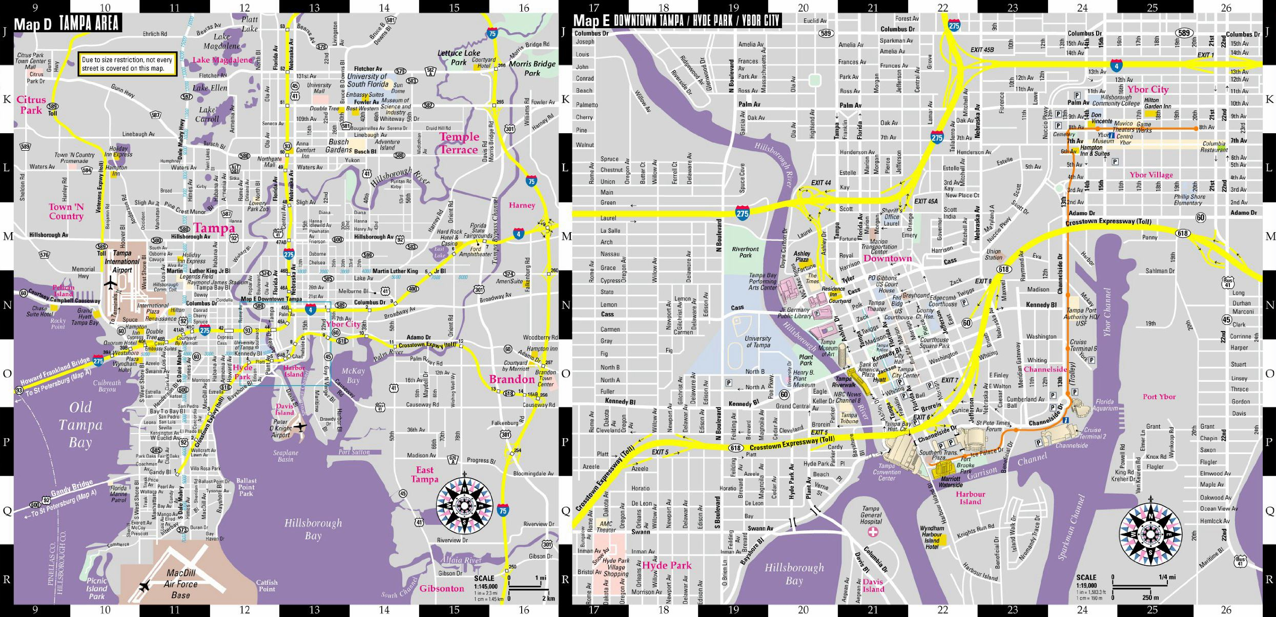 Large Tampa Maps For Free Download And Print | High-Resolution And - Tampa Florida Airport Hotels Map