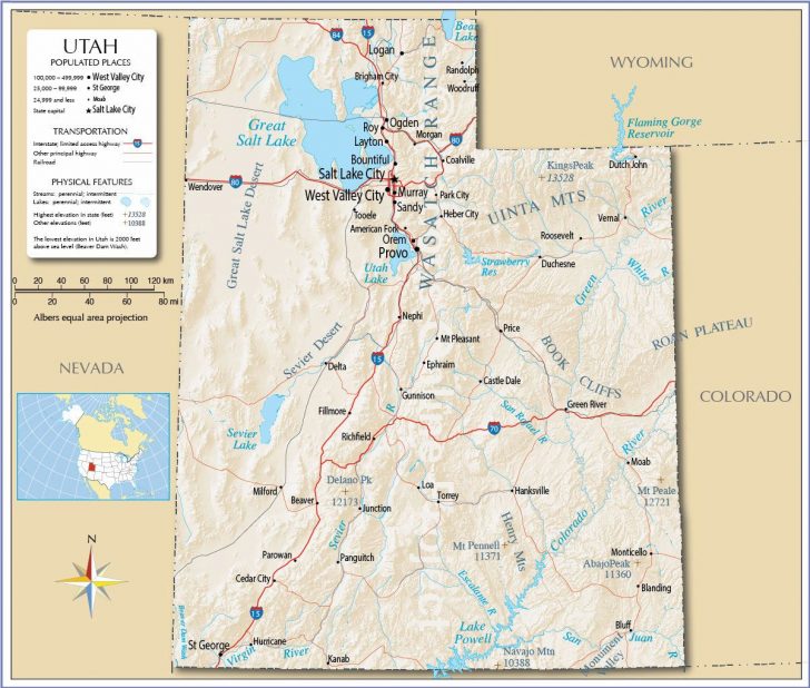 Utah Road Map Printable