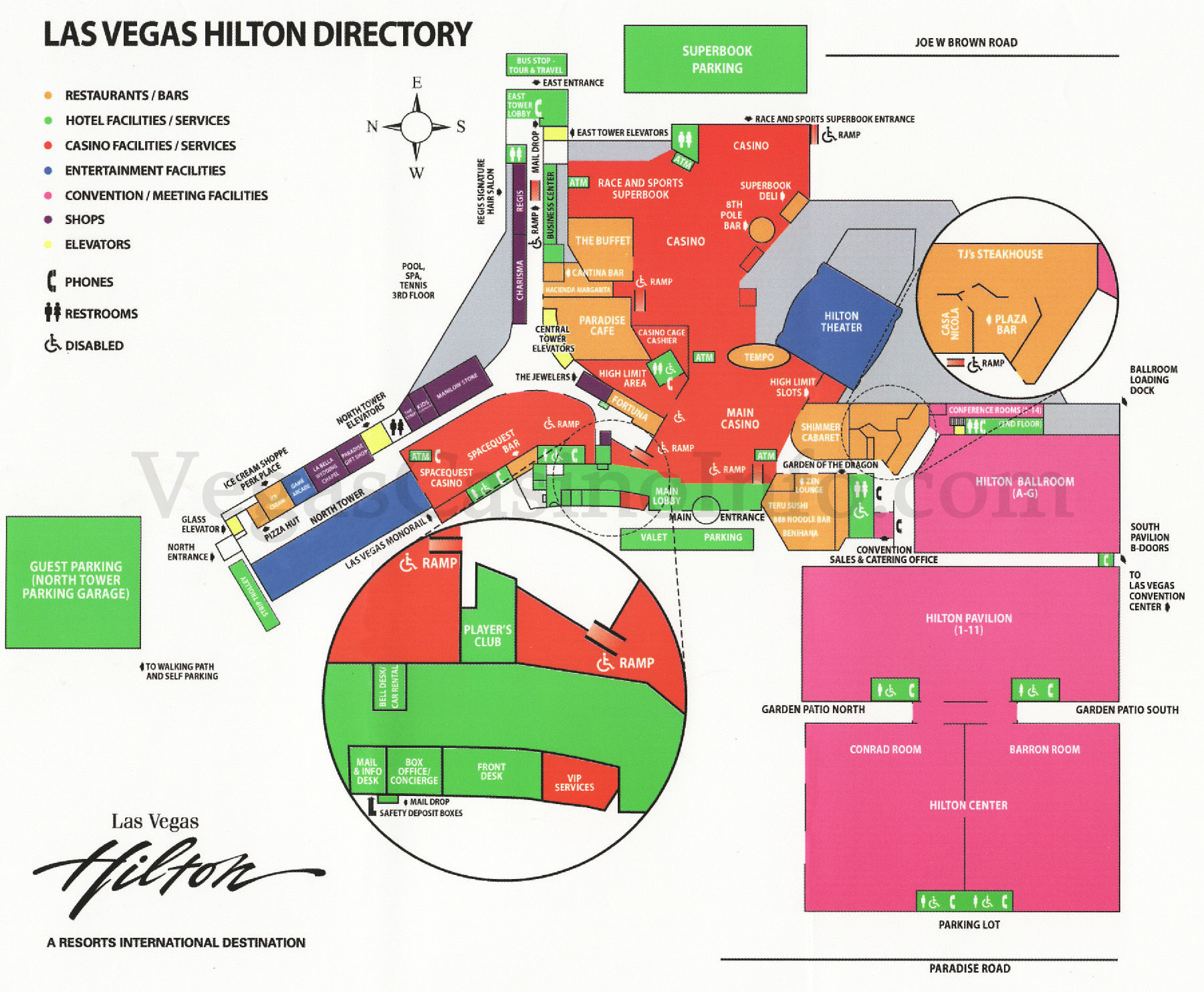 Las Vegas Casino Property Maps And Floor Plans | Vegascasinoinfo - Casinos In Texas Map