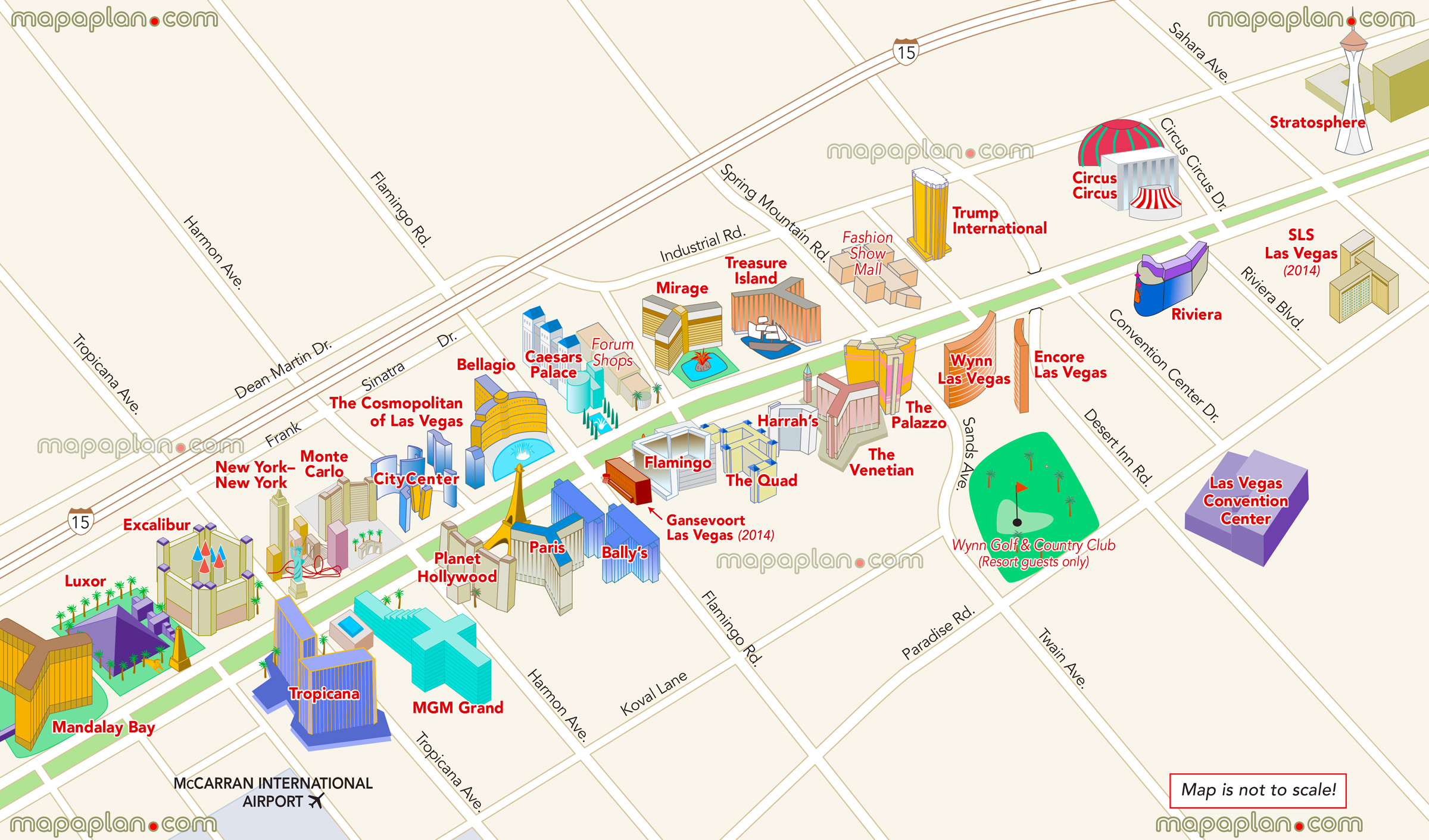 Las Vegas Maps - Top Tourist Attractions - Free, Printable City - Printable Map Of Las Vegas Strip