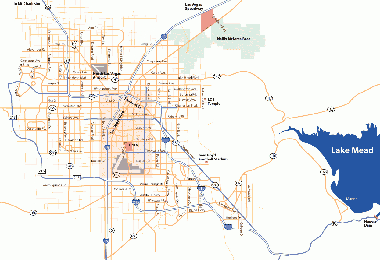 Las Vegas Street Maps Printable | Emergency Preparedness | Pinterest - Las Vegas Printable Map