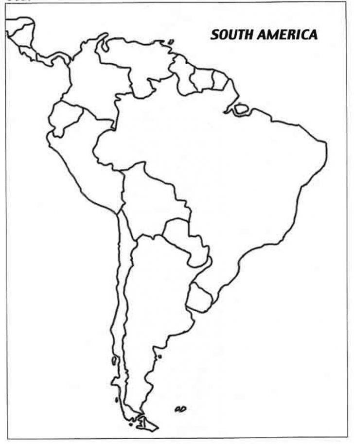 Blank Map Of Latin America Printable