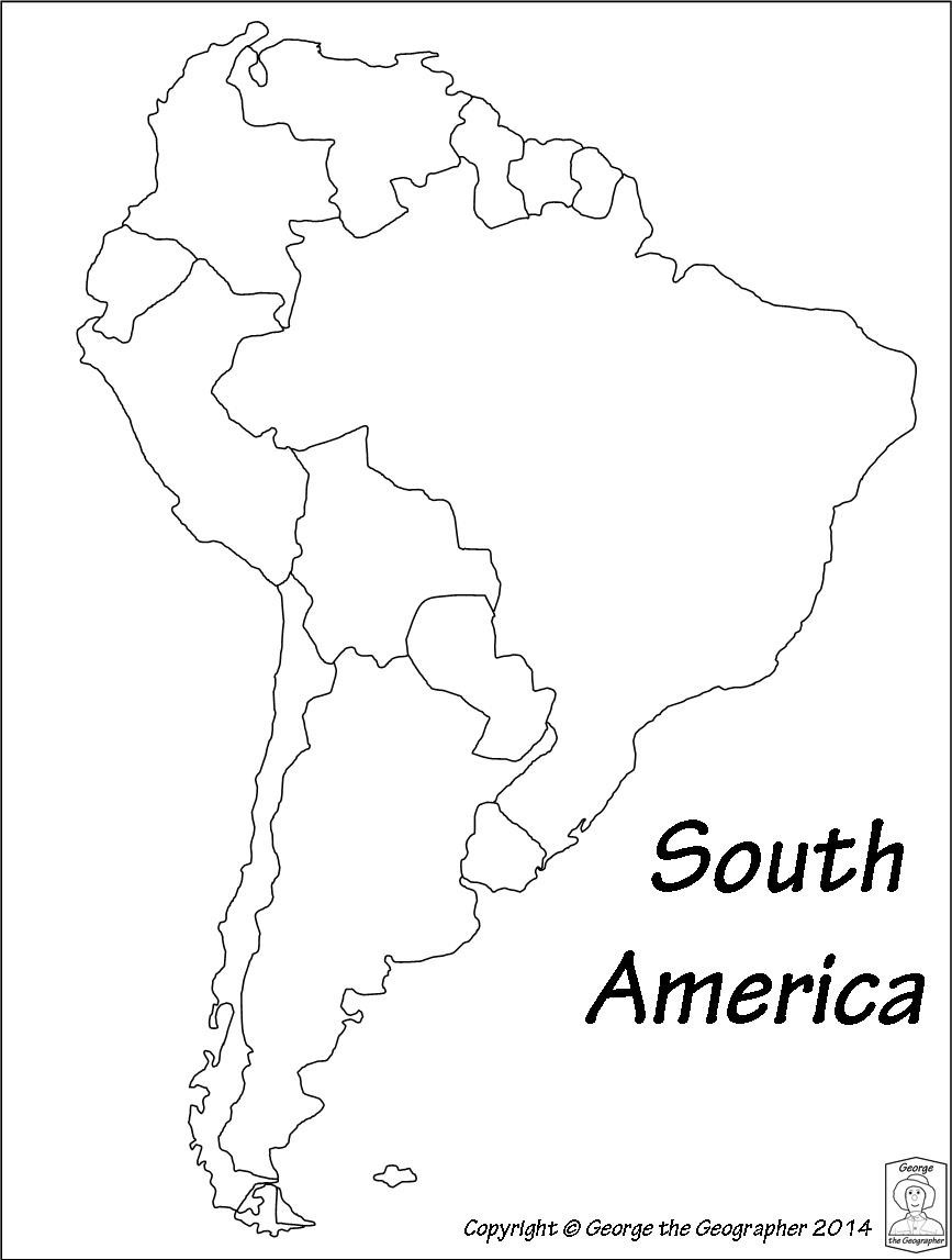 Latin America Printable Blank Map South Brazil Maps Of Within And - Blank Map Of Latin America Printable