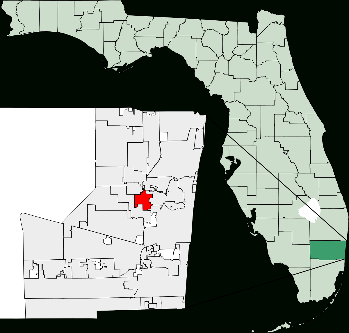Lauderdale Lakes, Florida - Wikipedia - Lake Mary Florida Map