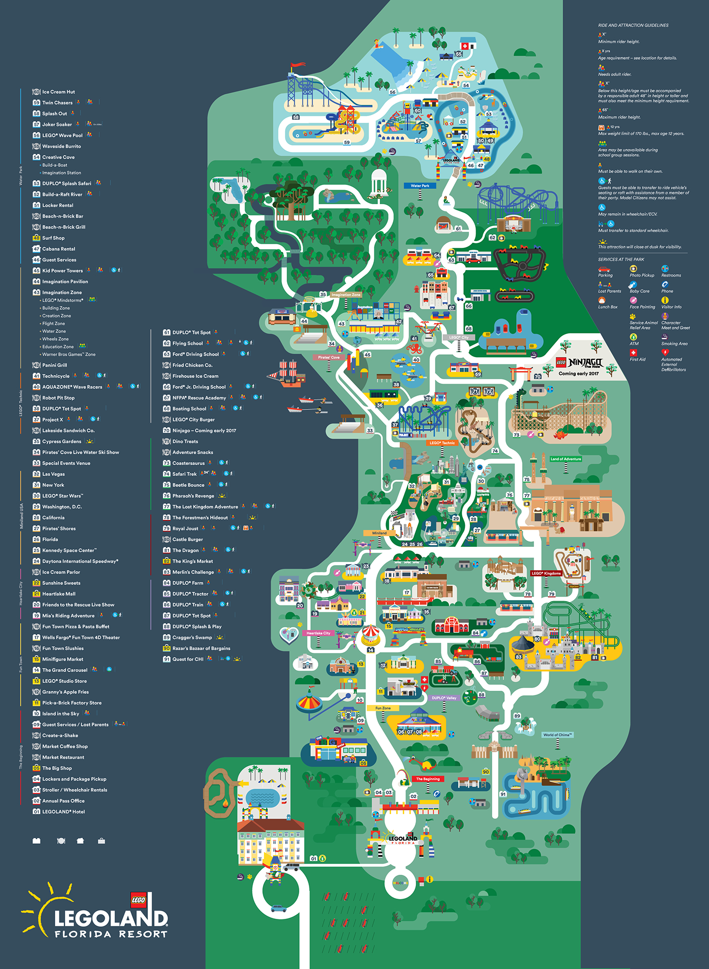 Legoland Florida Map 2016 On Behance - Legoland Florida Park Map
