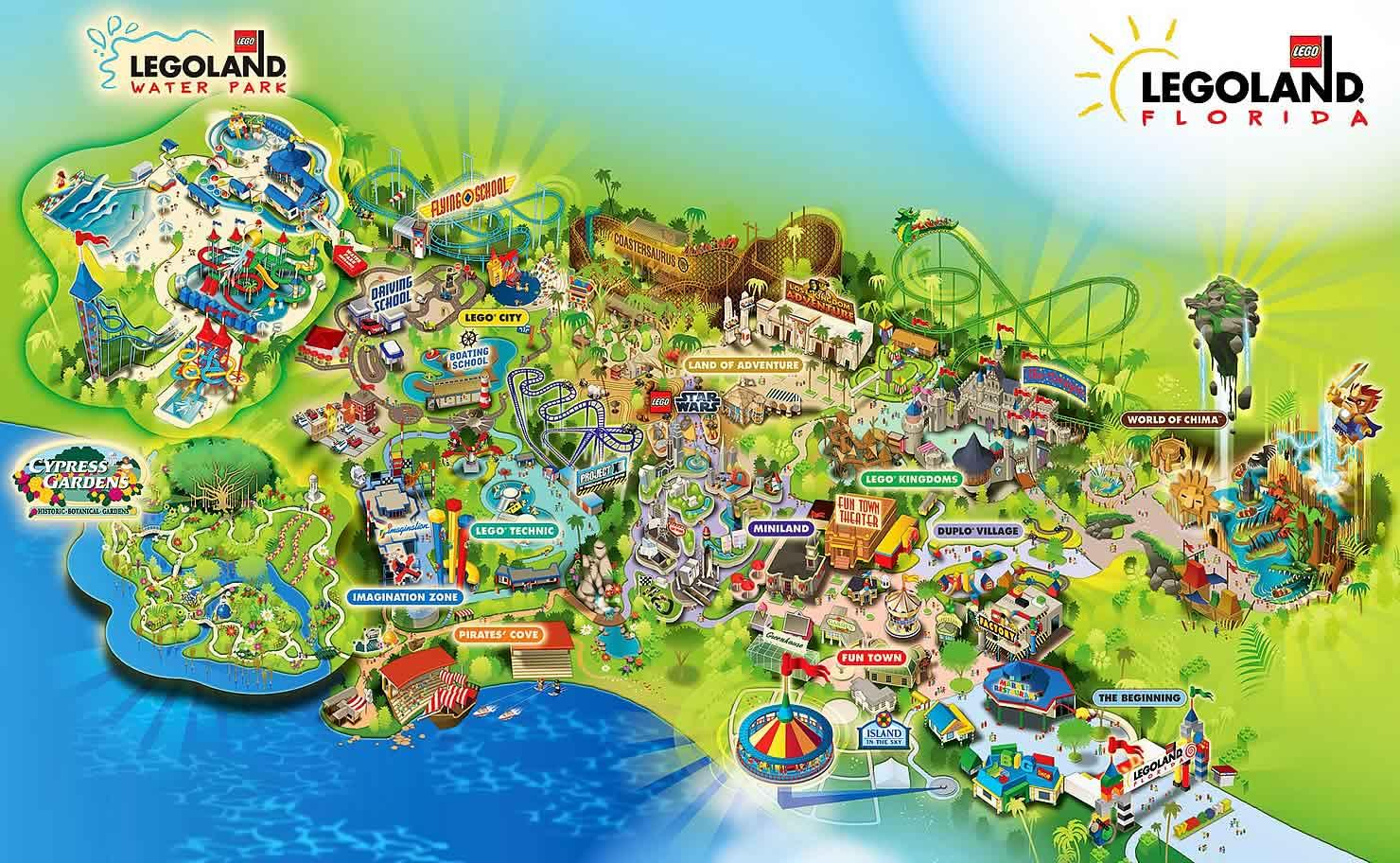Legoland Usa Florida - Xdata.fr - Map Of Theme Parks In Florida