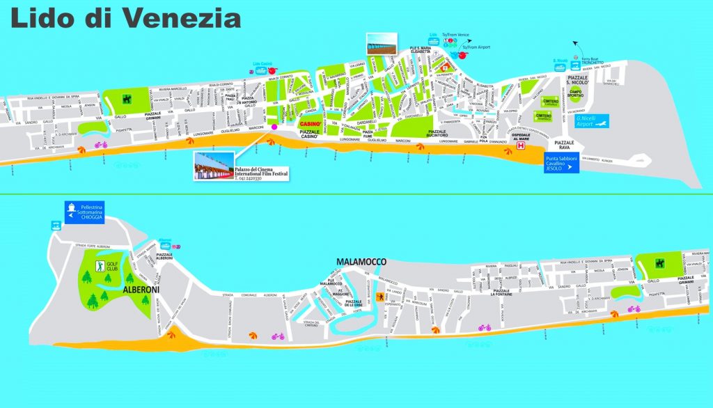 Lido Di Venezia Tourist Map - Lido Beach Florida Map | Printable Maps