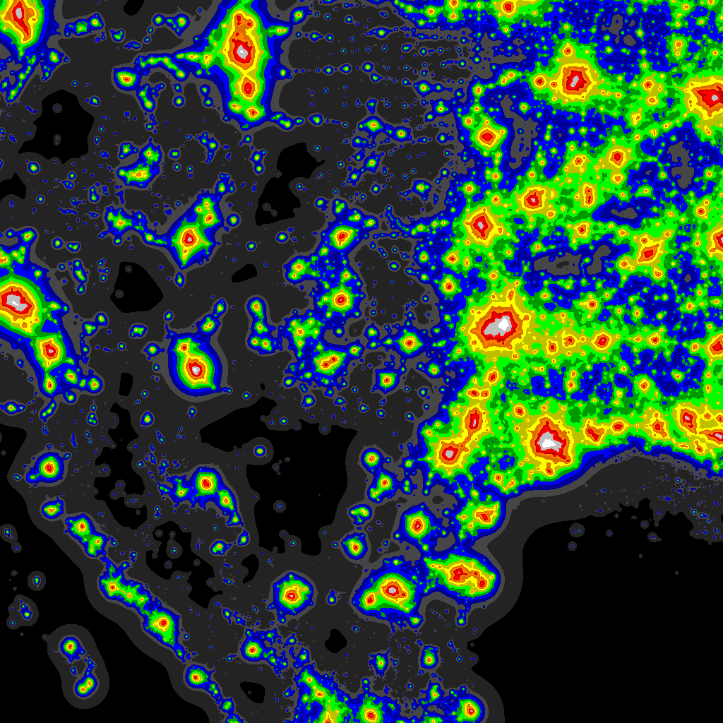 Light Pollution Map - Darksitefinder - Light Pollution Map California