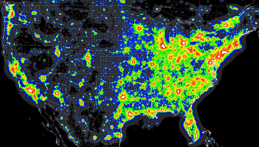 Light Pollution Map X Post From Mapporn Astronomy Dark Sky Map   Light Pollution Map X Post From Mapporn Astronomy Dark Sky Map California 1024x580 