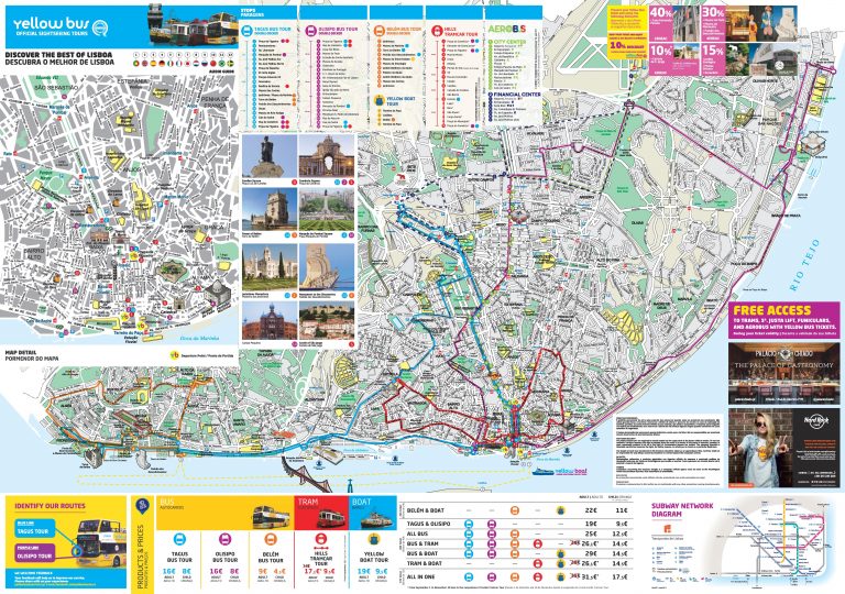 Lisbon Attractions Map Pdf - Free Printable Tourist Map Lisbon - Lisbon ...