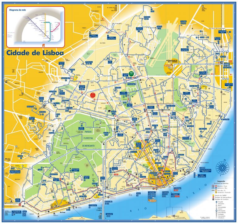 Lisbon Tourist Attractions Map - Aishouzuo - Lisbon Tourist Map ...