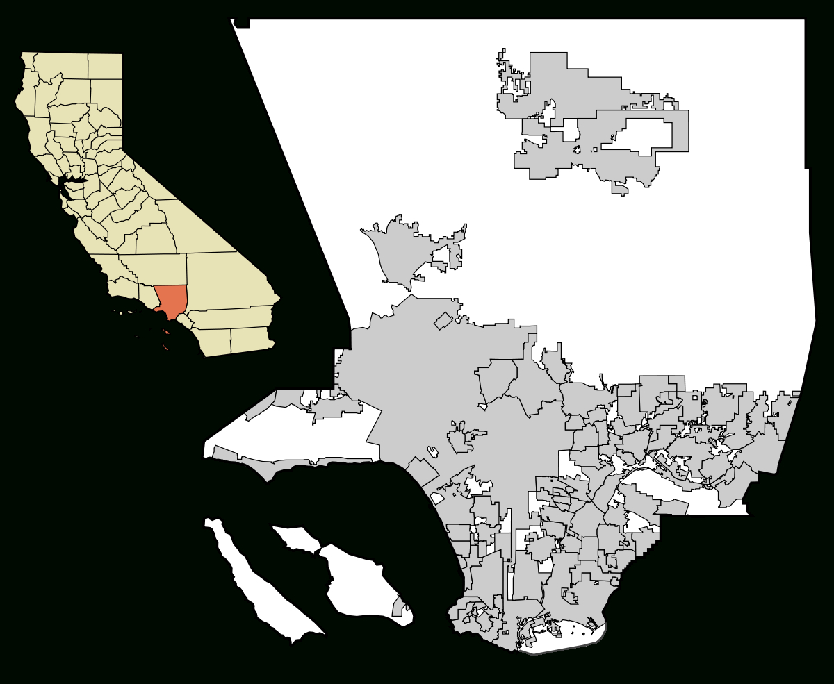 List Of Cities In Los Angeles County, California - Wikipedia - California Cities Map List