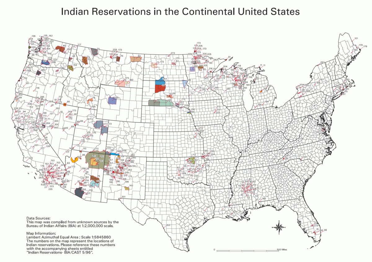 List Of Indian Reservations In The United States