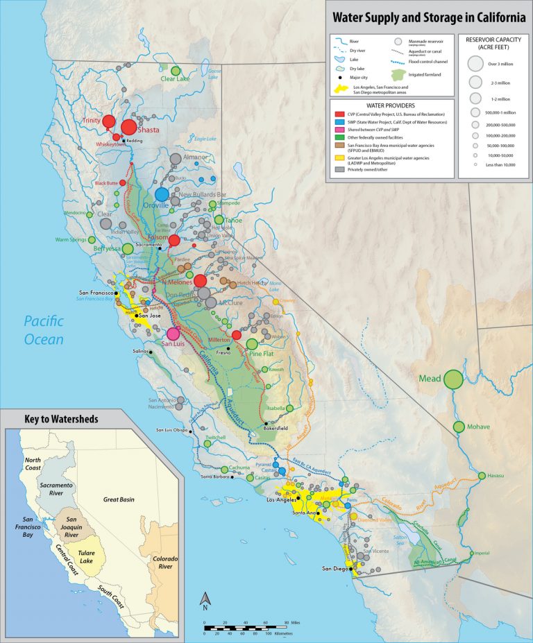 List Of Largest Reservoirs Of California - Wikipedia - California ...