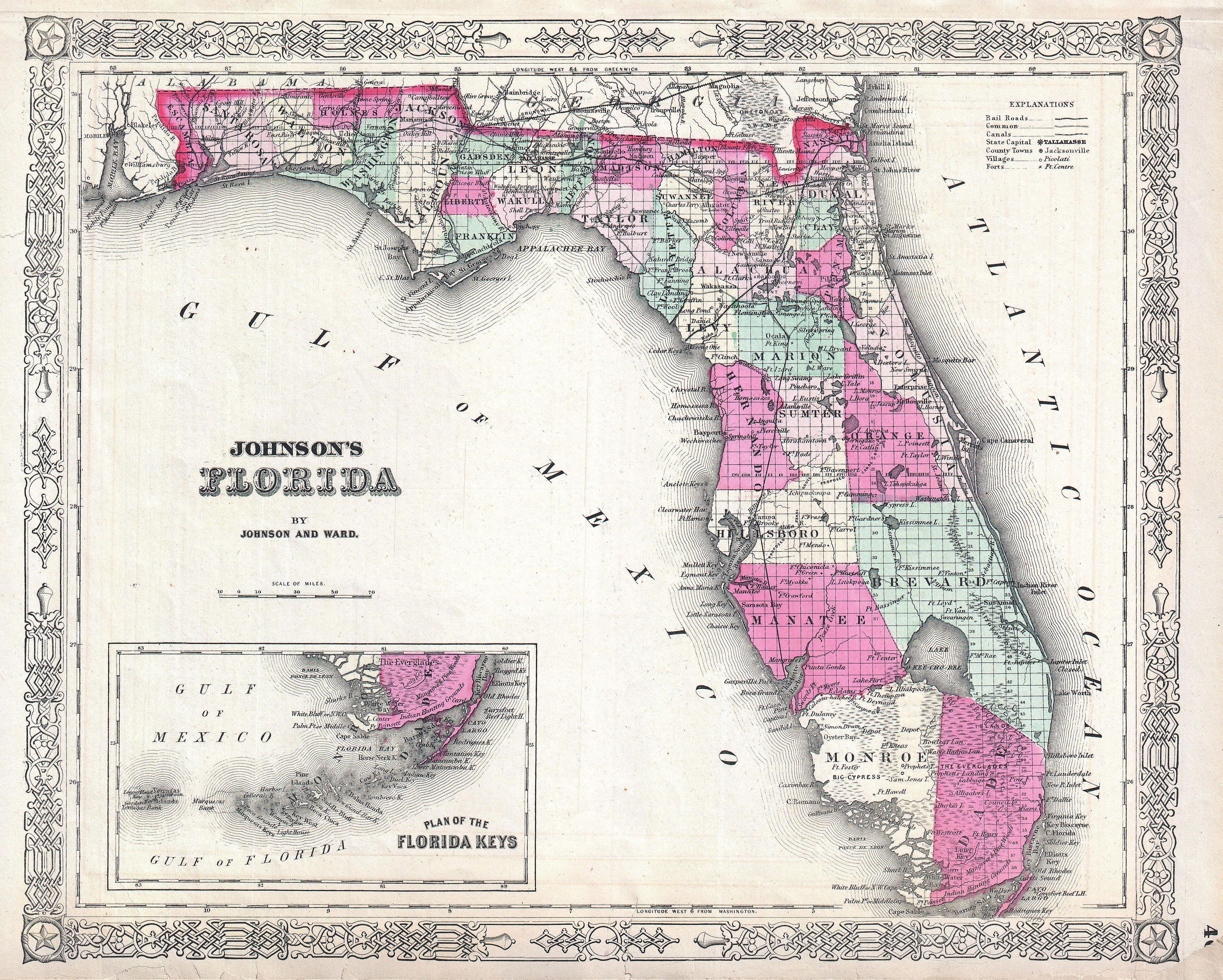 List Of Shipwrecks Of Florida - Wikipedia - Florida Map 1900